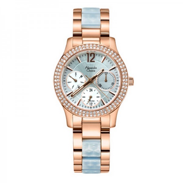 Alexandre Christie AC 2932 Rosegold Light Blue BFBRGLB